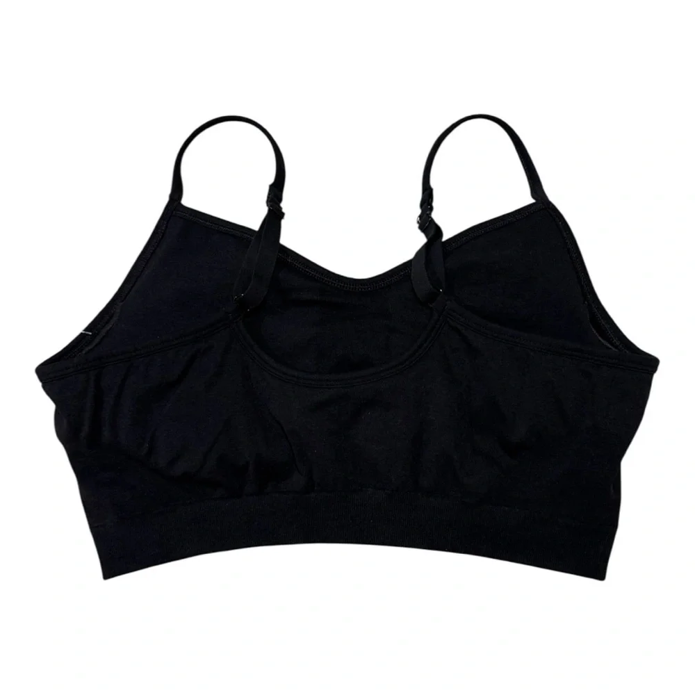 ATHLETA RENEW Seamless Bra Black size Medium D/DD NEW Lounge Yoga Active - Picture 4 of 5